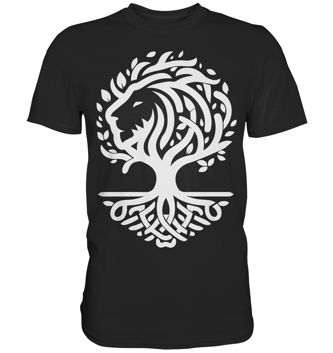 Keltischer Lebensbaum Löwe - Premium Shirt