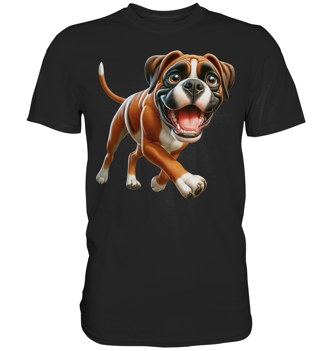 Boxer Cartoon Hund personalisierbar - Premium Shirt
