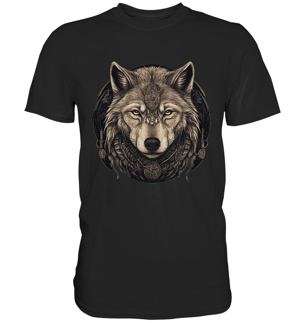 Wolf Fenris Viking Art - Premium Shirt