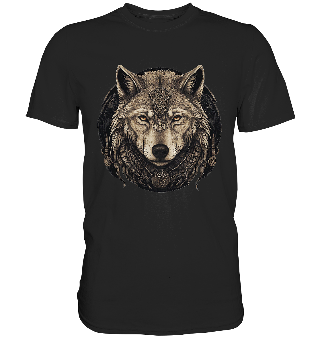 Wolf Fenris Viking Art - Premium Shirt