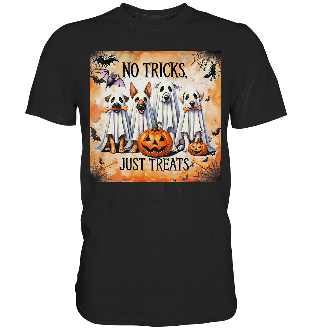 Halloween Dogs No Tricks Just Treats - Premium Shirt