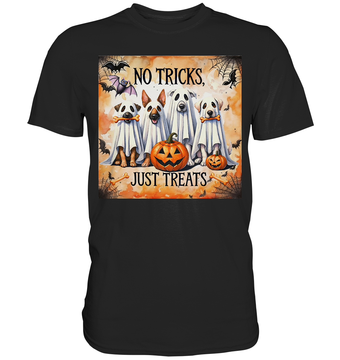 Halloween Dogs No Tricks Just Treats - Premium Shirt