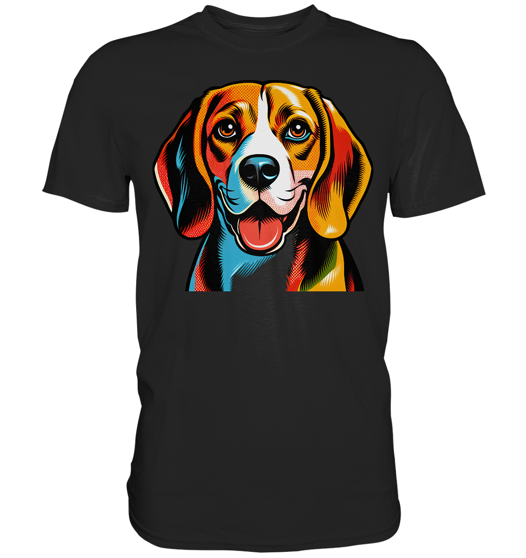 Beagle Pop Art - Personalisierbar - Premium Shirt