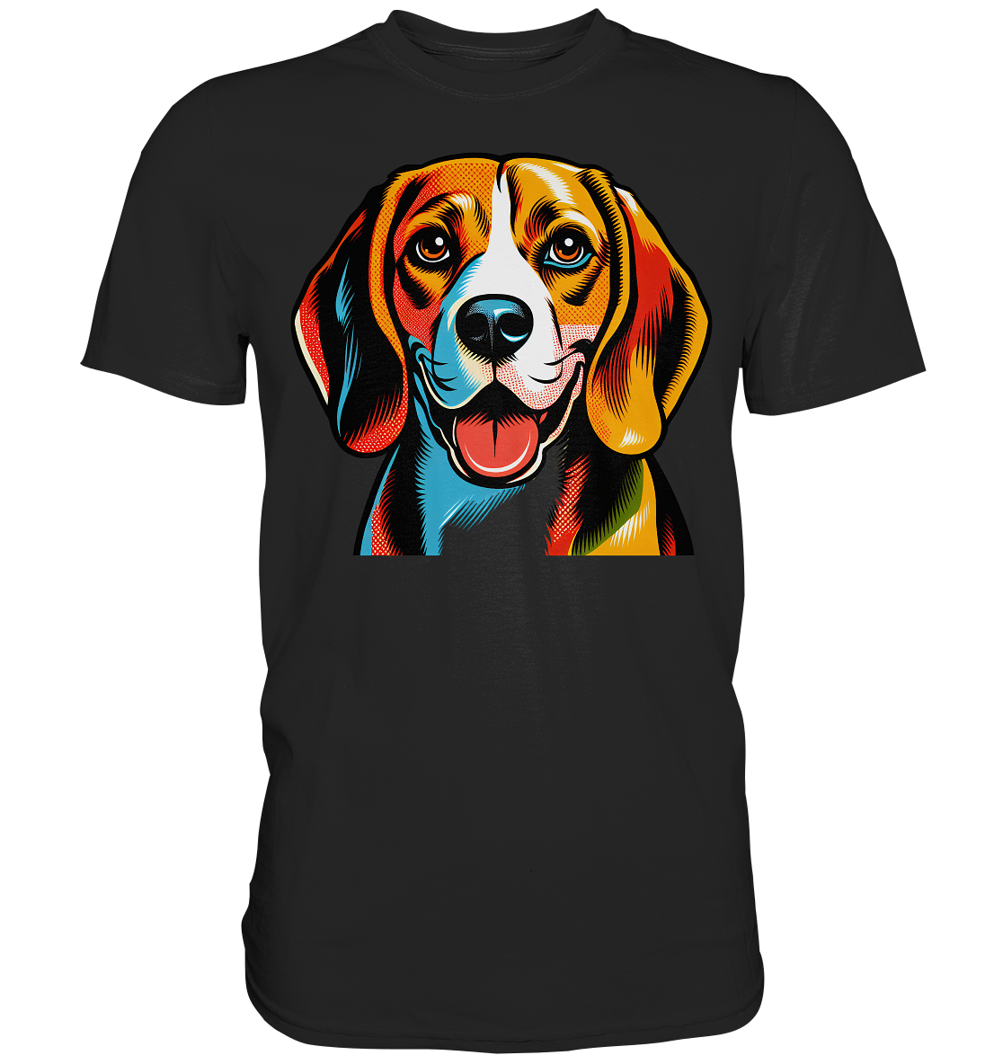 Beagle Pop Art - Personalisierbar - Premium Shirt