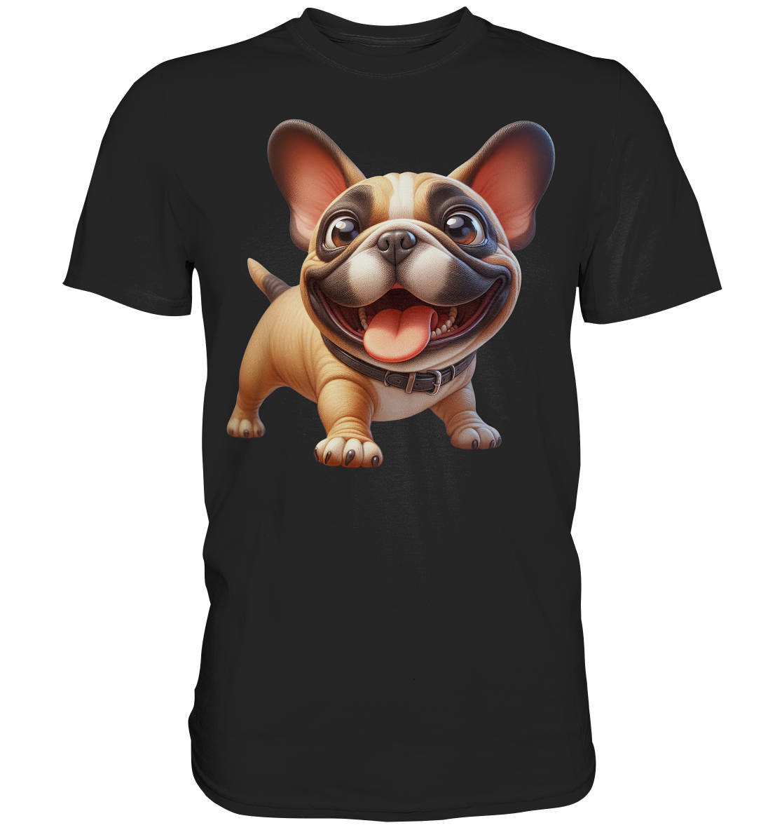 Französische Bulldogge Cartoon personalisierbar - Premium Shirt