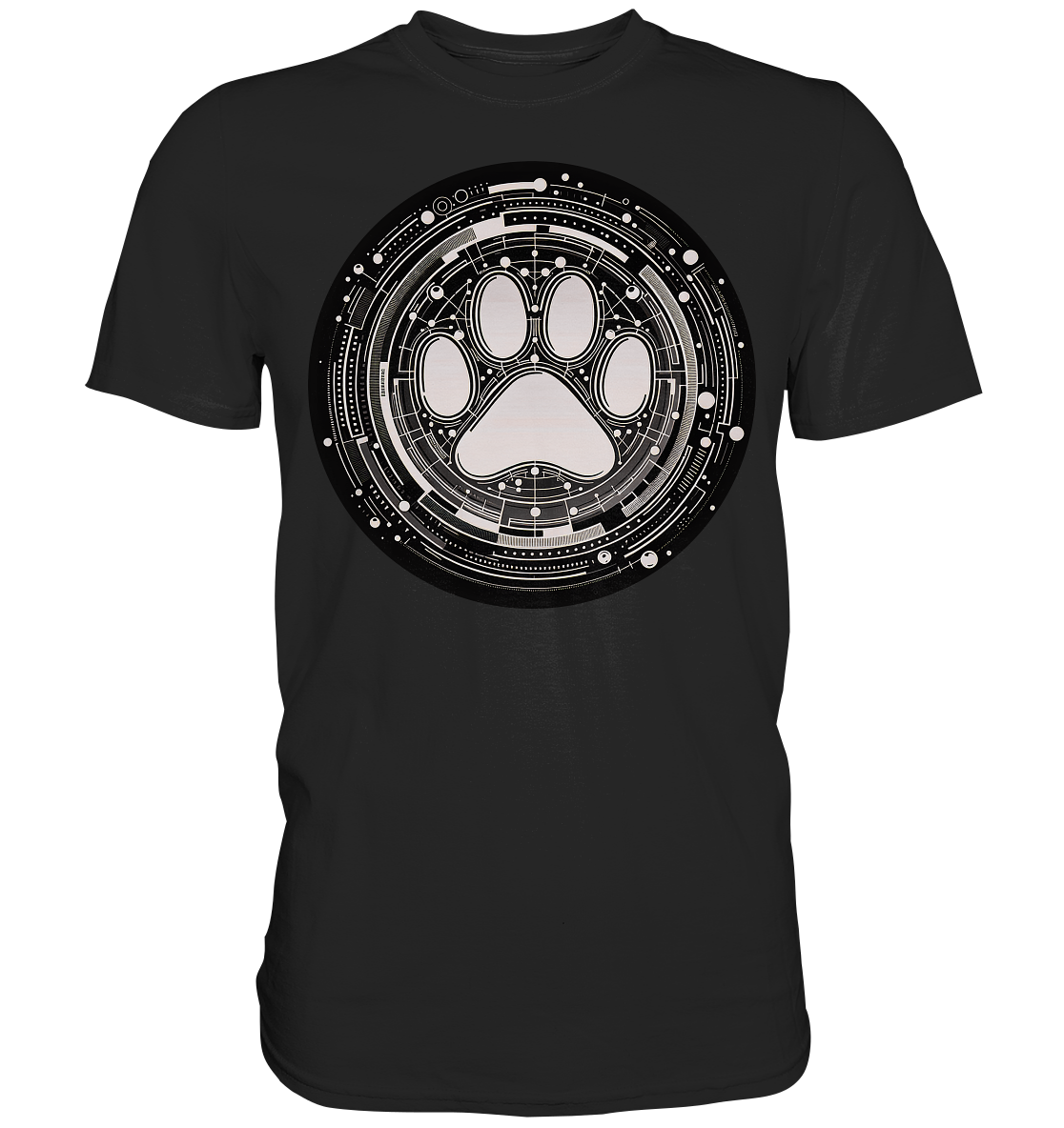 Pfote in Modern Technik design - Premium Shirt