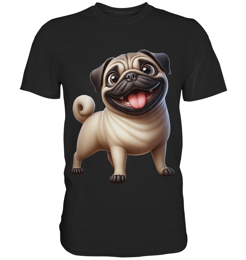 Mops Cartoon - personalisierbar - Premium Shirt