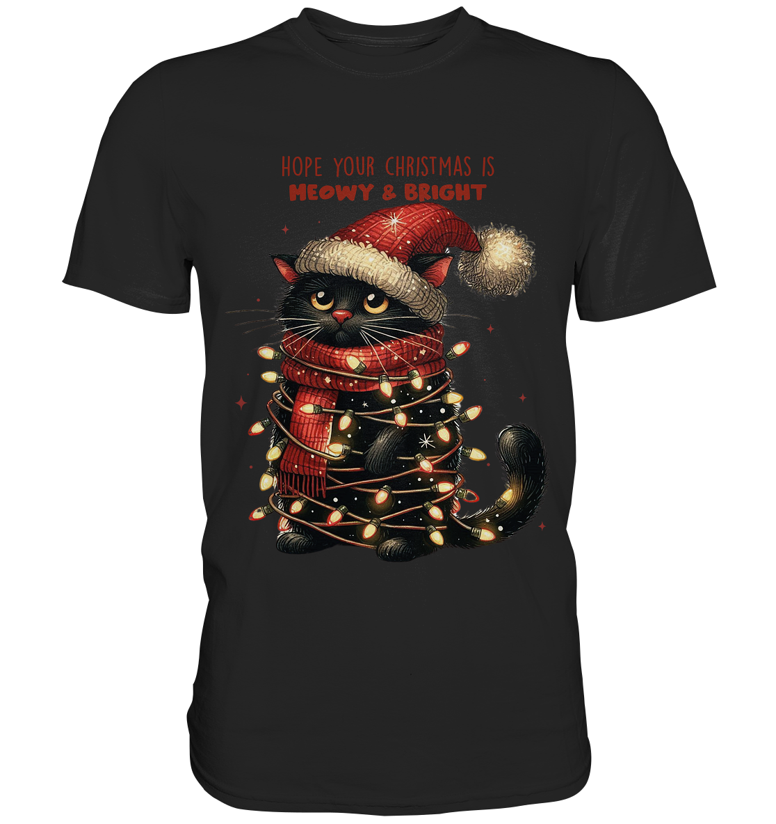 Weihnachts Katze Christmas is Moewy - Premium Shirt
