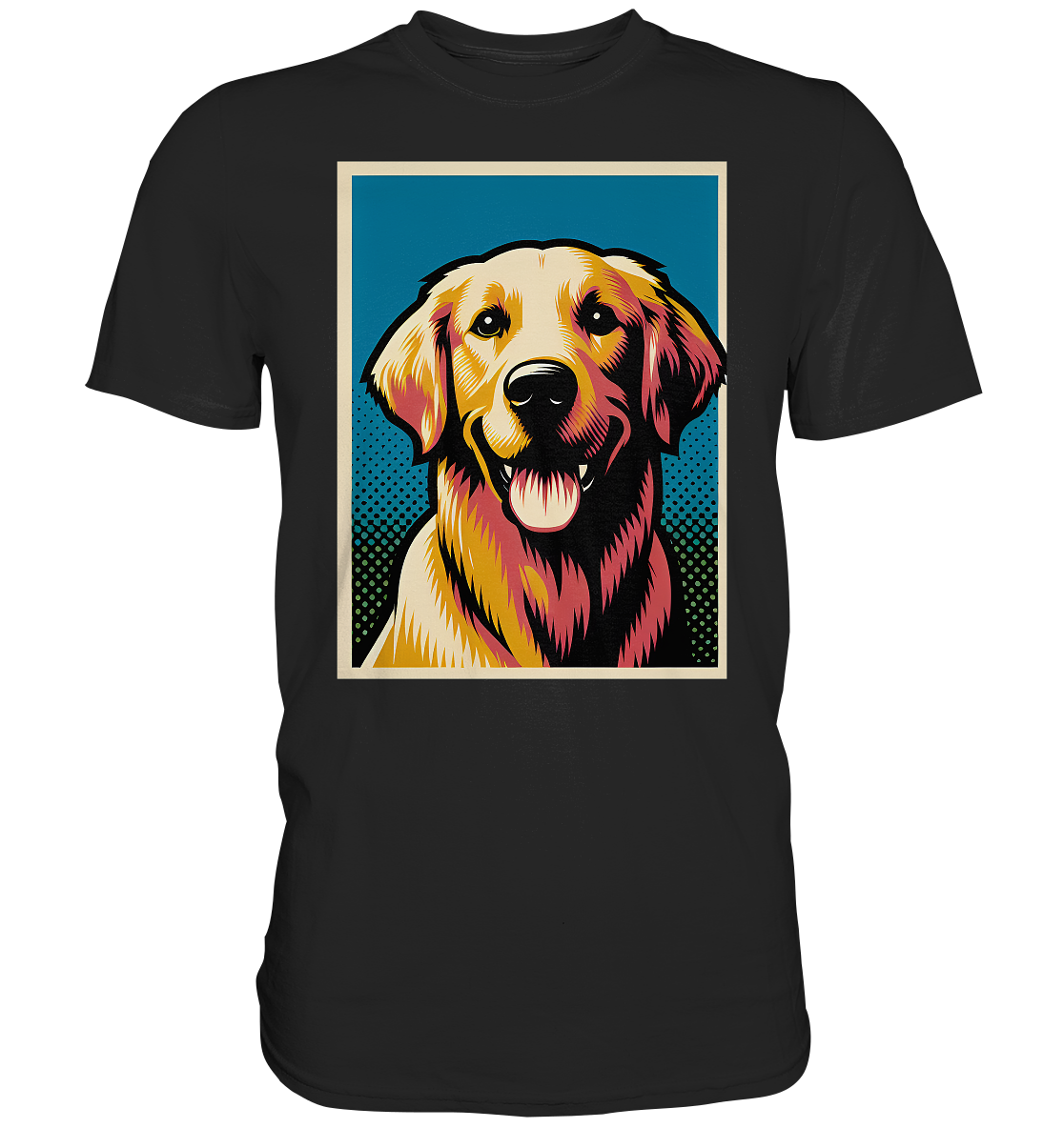 Golden Retriever Pop Art - personalisierbar - Premium Shirt