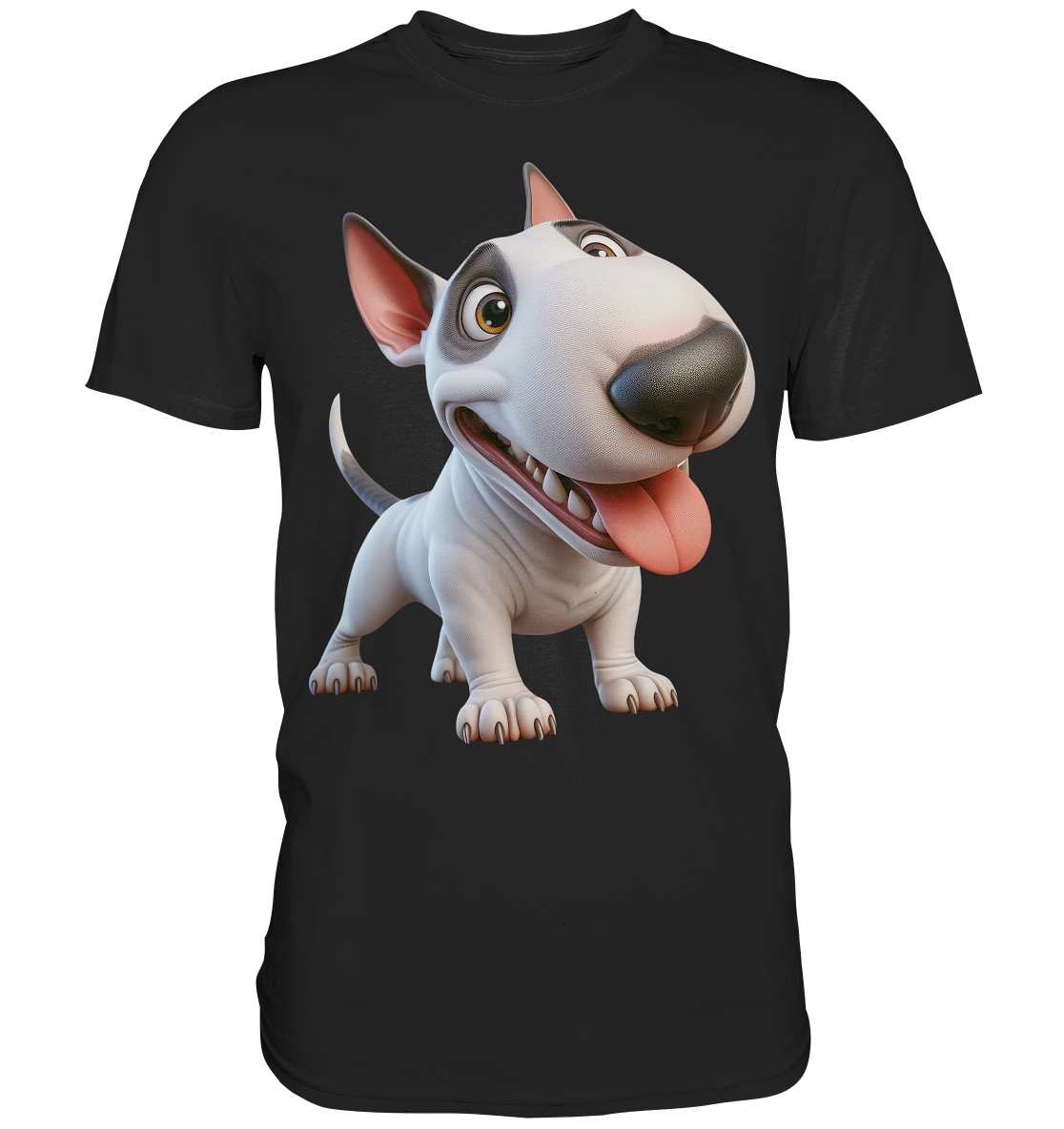 Bullterrier Cartoon personalisierbar - Premium Shirt