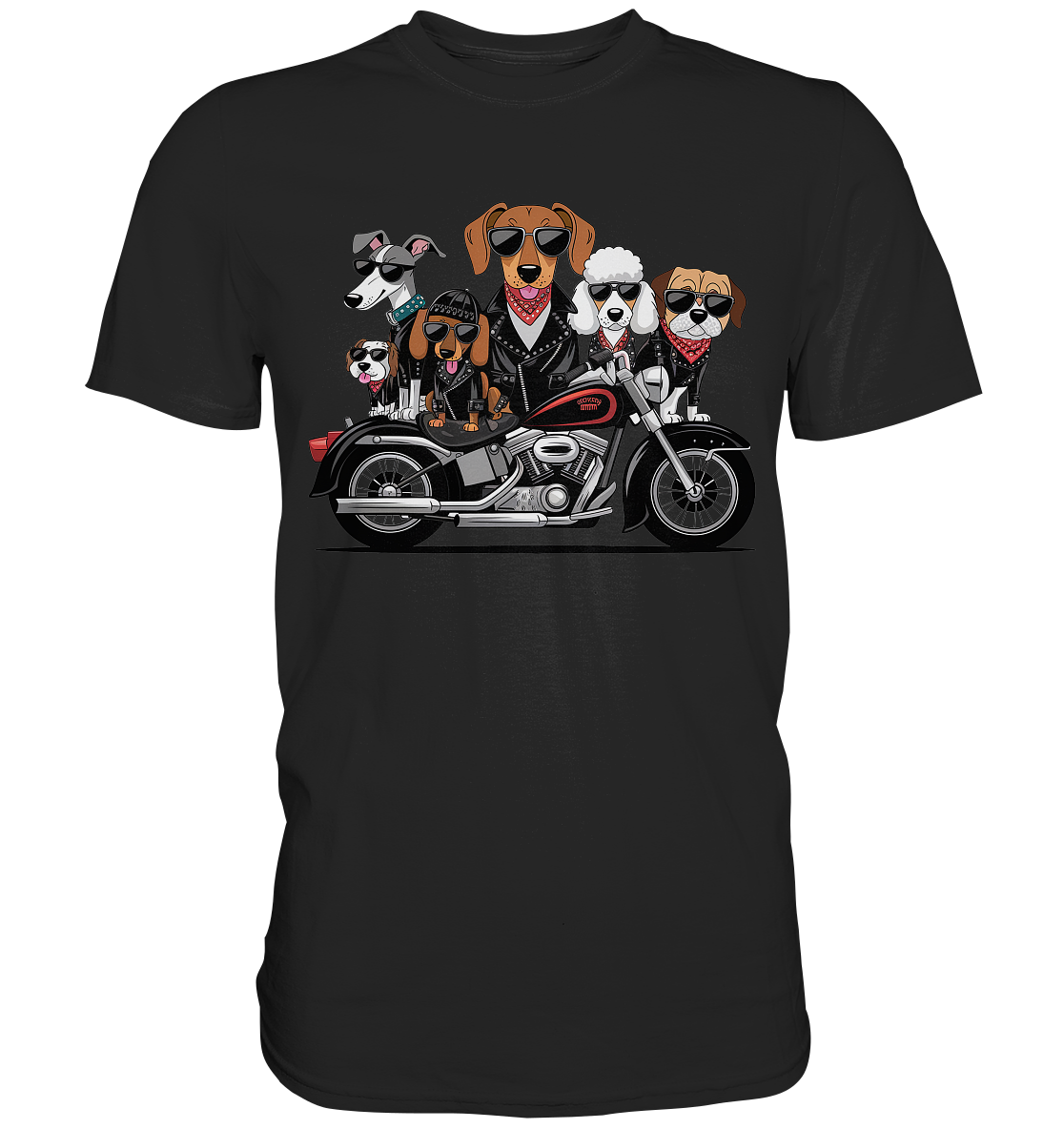 Hunde Biker Gang Fun - Premium Shirt