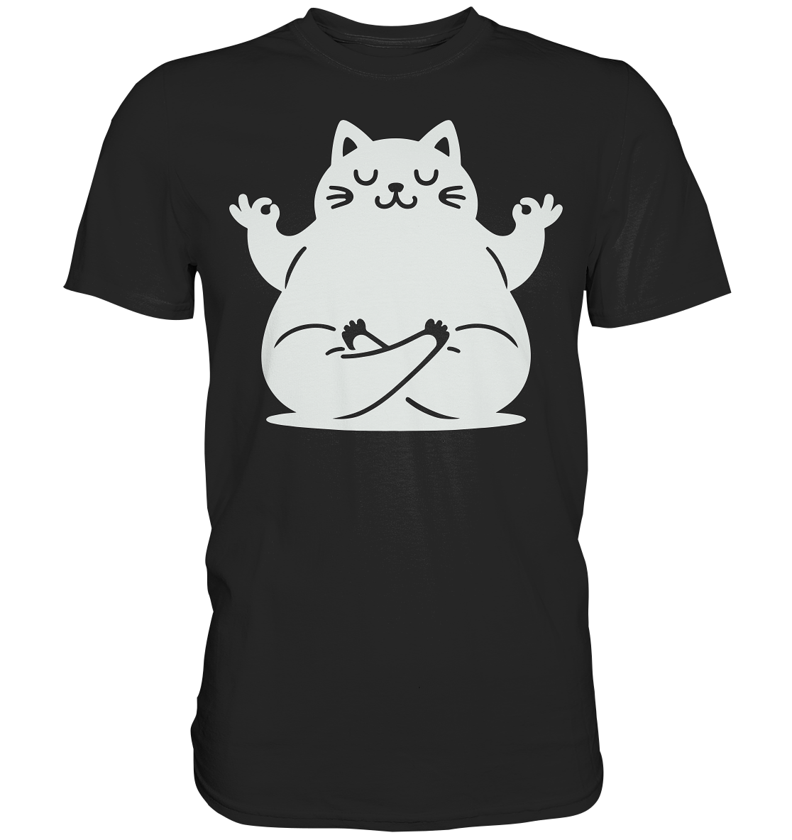 Lustige Yoga Katze - personalisierbar - Premium Shirt