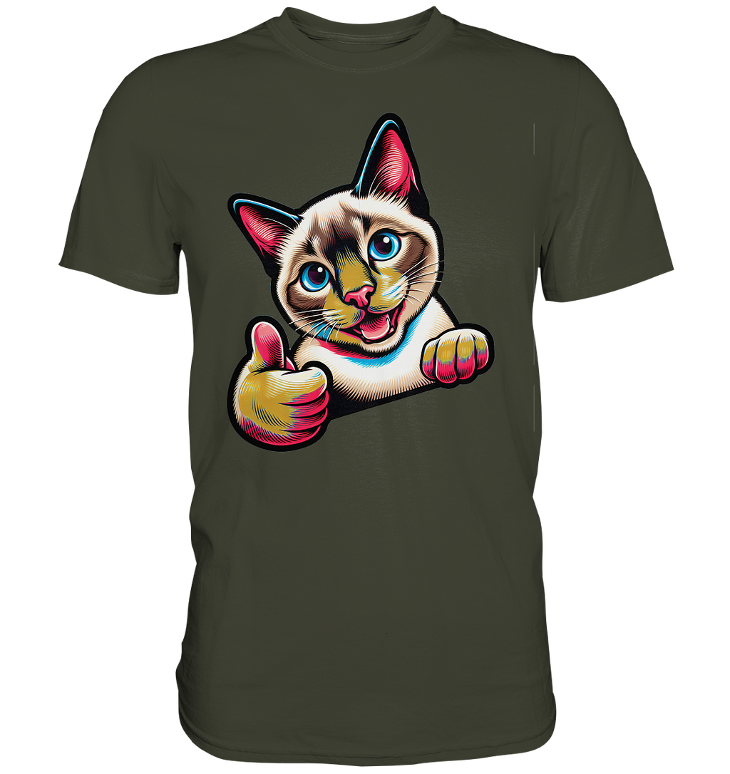 Siamkatze Pop Art - personalisierbar - Premium Shirt