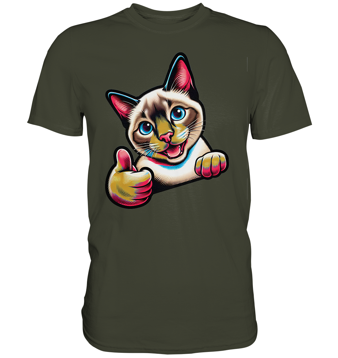 Siamkatze Pop Art - personalisierbar - Premium Shirt