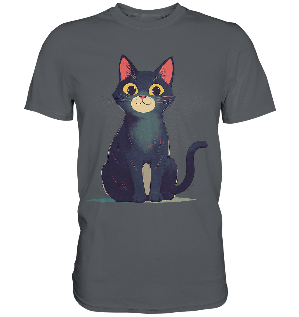 Happy Katze gemalt - Premium Shirt
