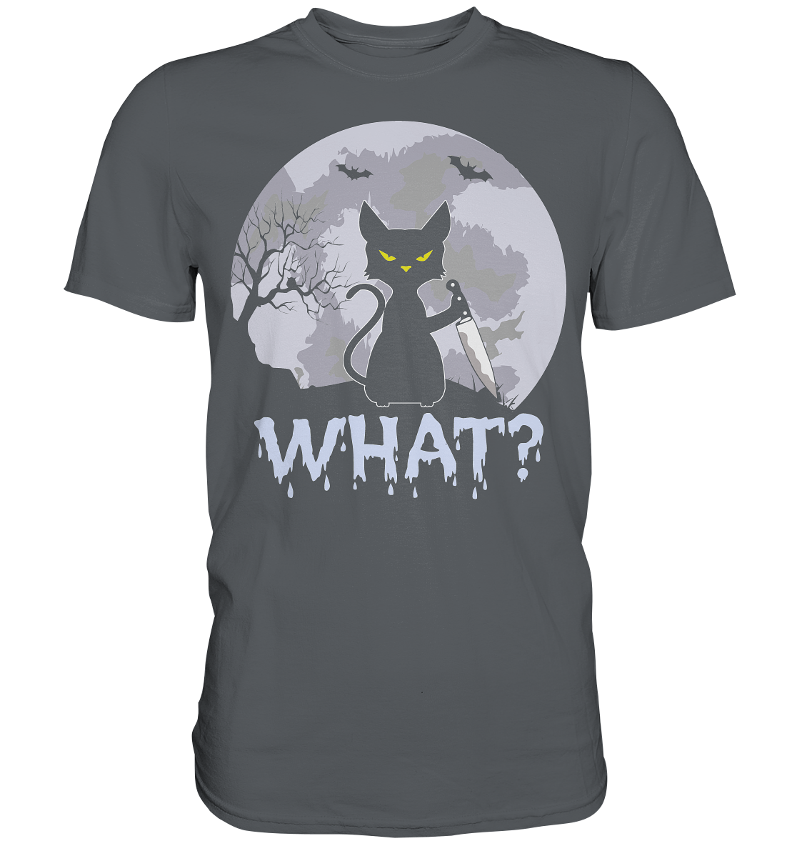 Halloween Katze Horror Lustig - Premium Shirt