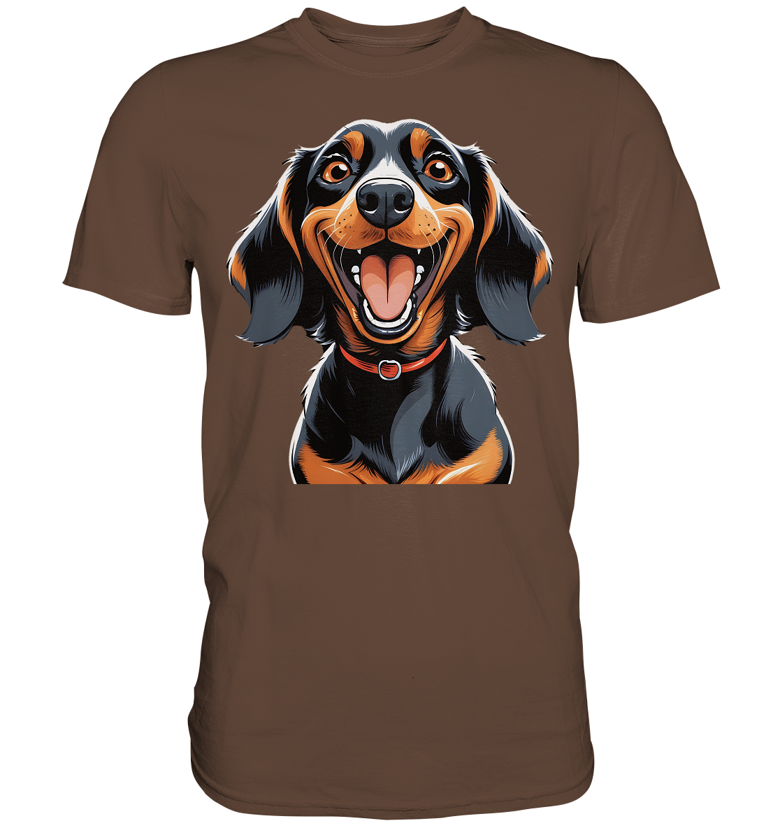 Happy Dackel Cartoon - Premium Shirt