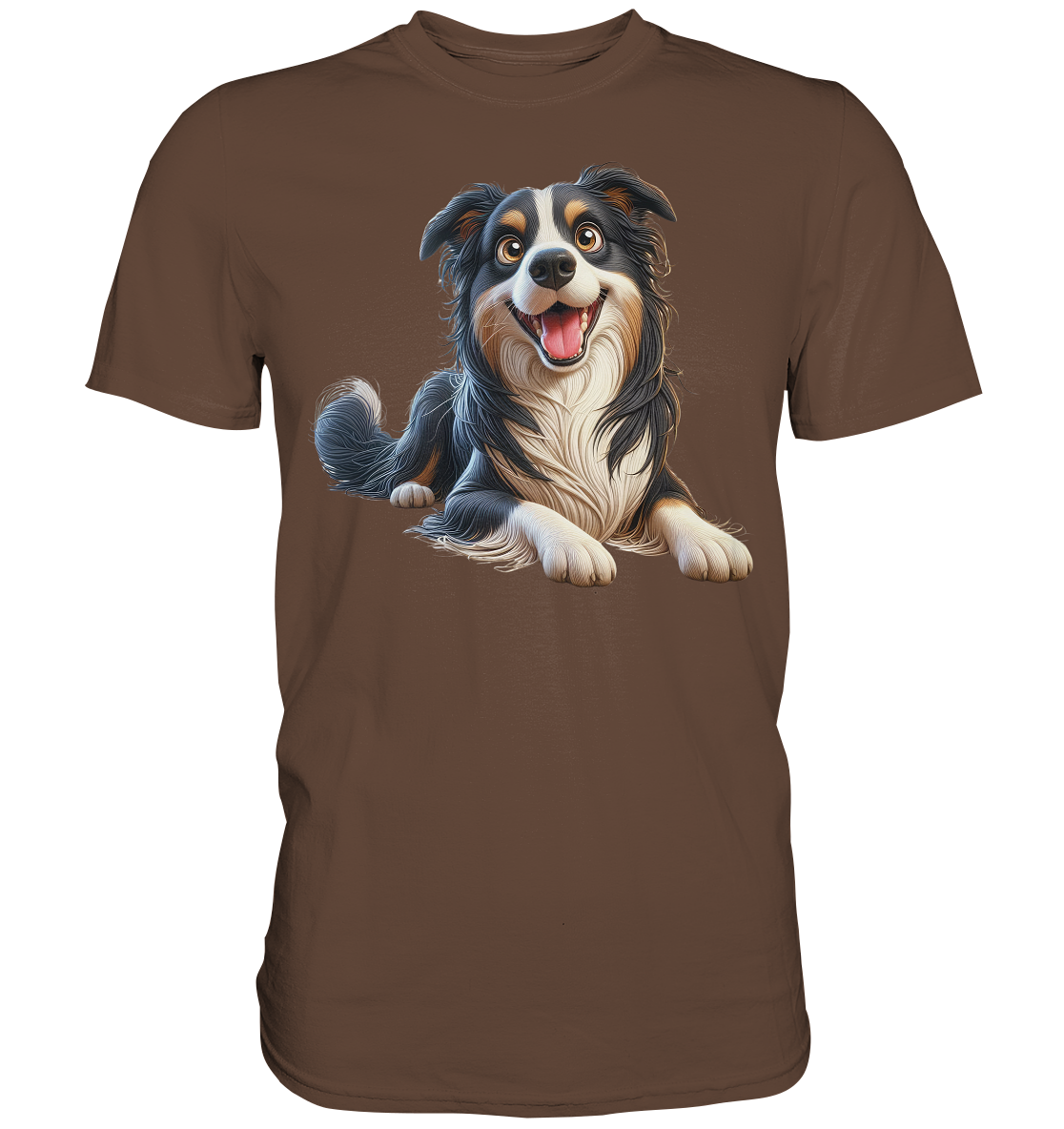 Border Collie Cartoon - personalisierbar - Premium Shirt