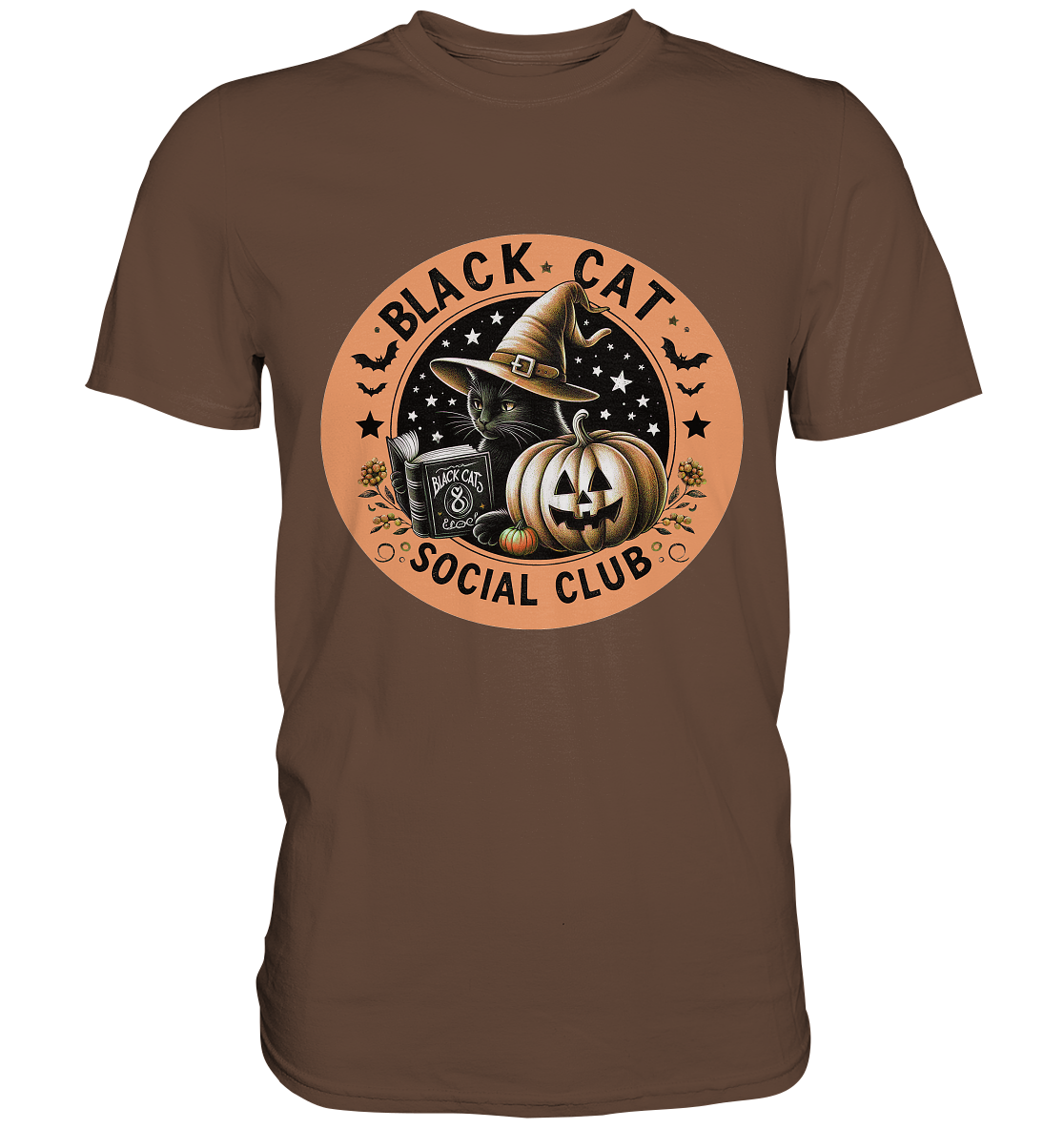 Halloween Black Cat Social Club - Premium Shirt