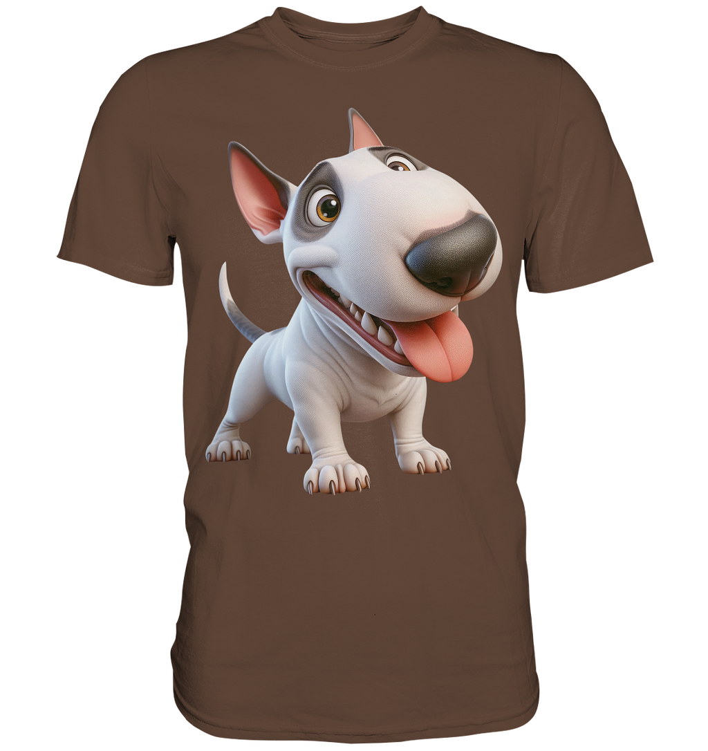 Bullterrier Cartoon personalisierbar - Premium Shirt