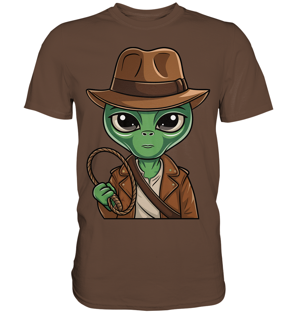 Alien Abenteurer Cartoon - Premium Shirt
