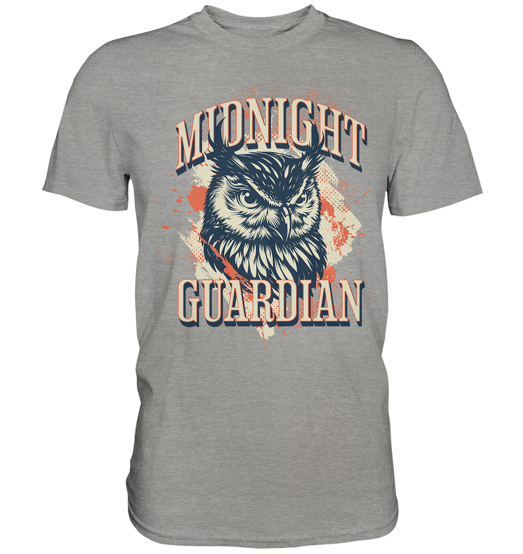 Eule Vintage Art - Midnight Guardian - Premium Shirt