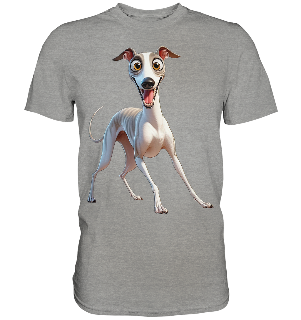 Whippet Cartoon personalisierbar - Premium Shirt