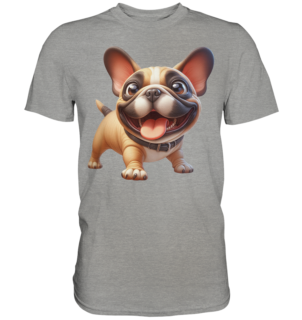 Französische Bulldogge Cartoon personalisierbar - Premium Shirt