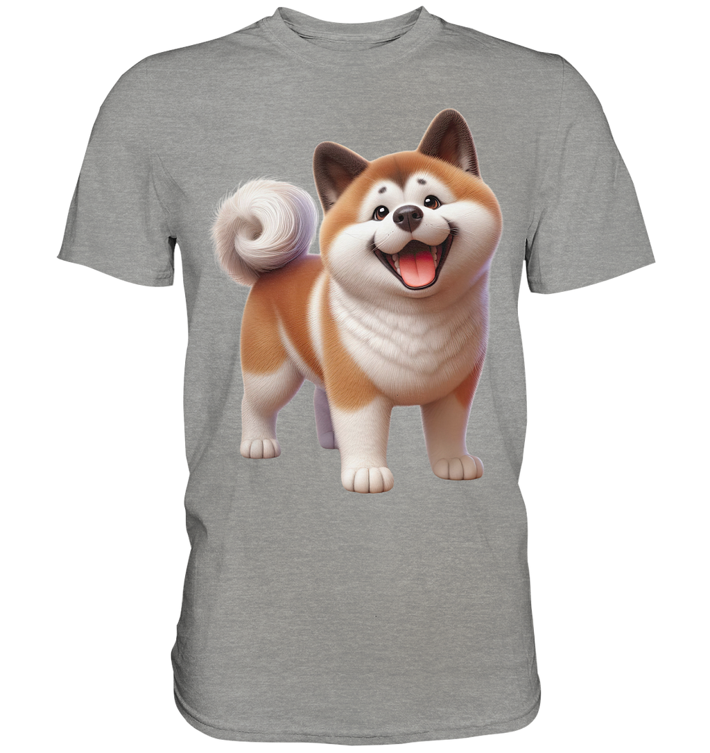 Akita Cartoon Hund personalisierbar - Premium Shirt