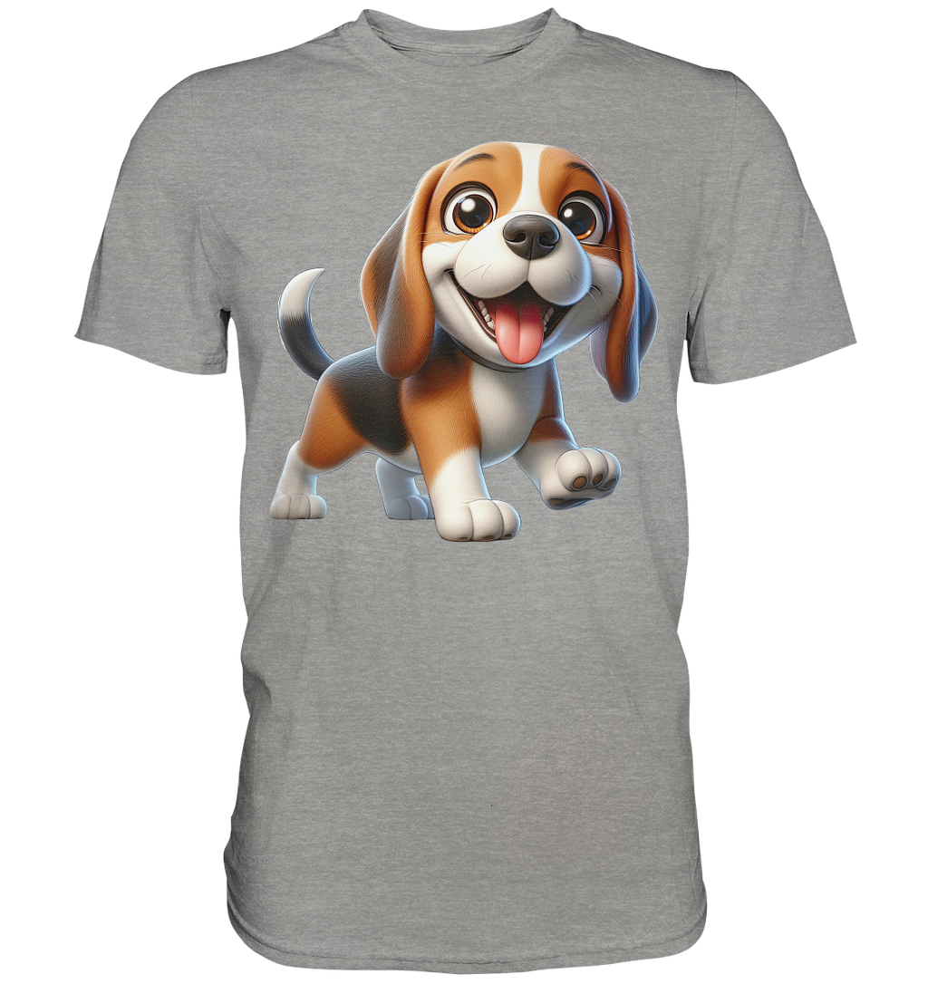 Beagle Cartoon Hund personalisierbar - Premium Shirt
