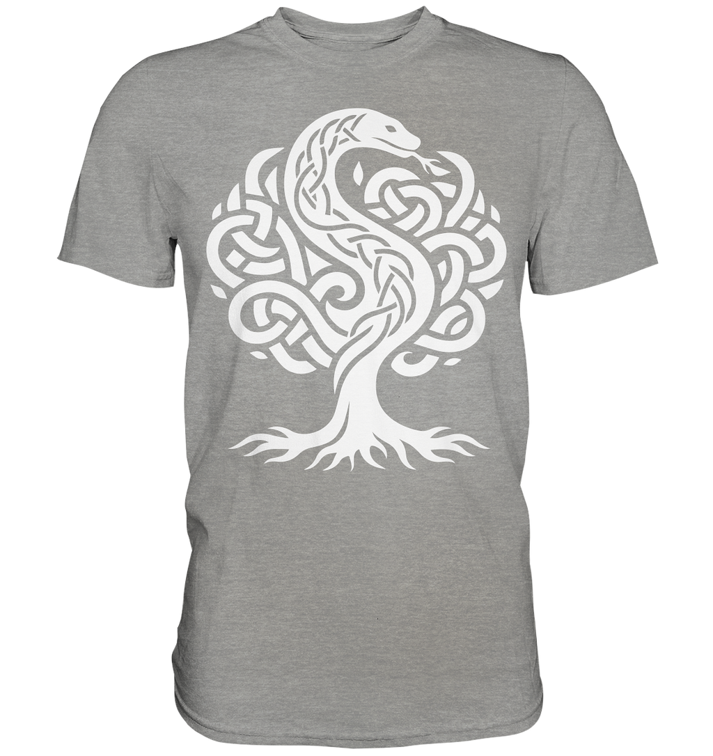 Keltischer Lebensbaum mit Schlange - Premium Shirt