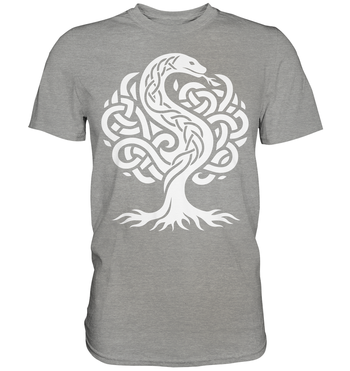 Keltischer Lebensbaum mit Schlange - Premium Shirt