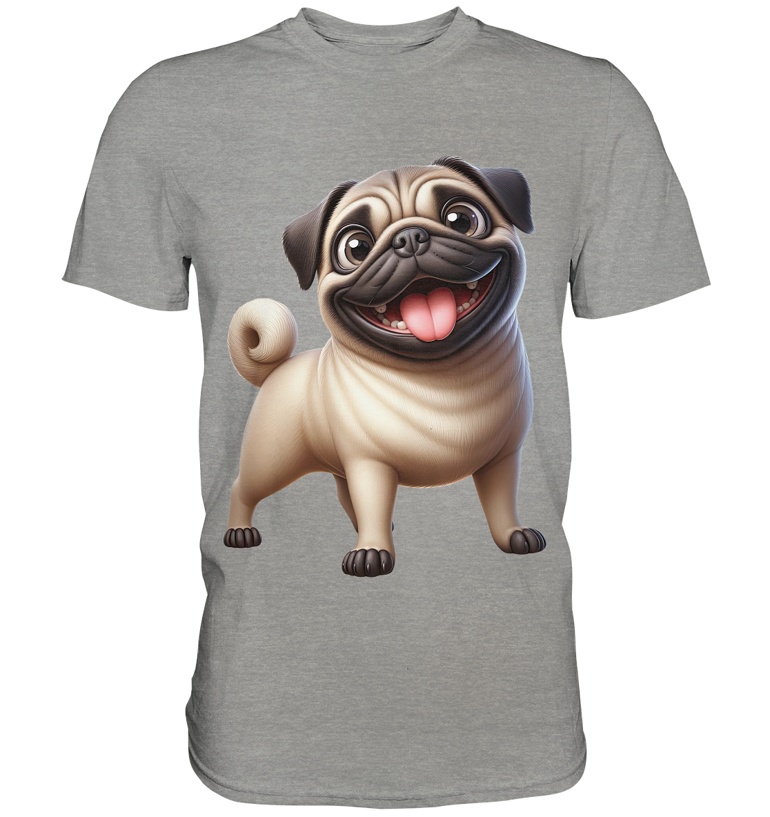 Mops Cartoon - personalisierbar - Premium Shirt
