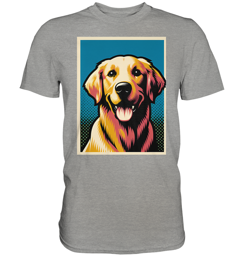 Golden Retriever Pop Art - personalisierbar - Premium Shirt