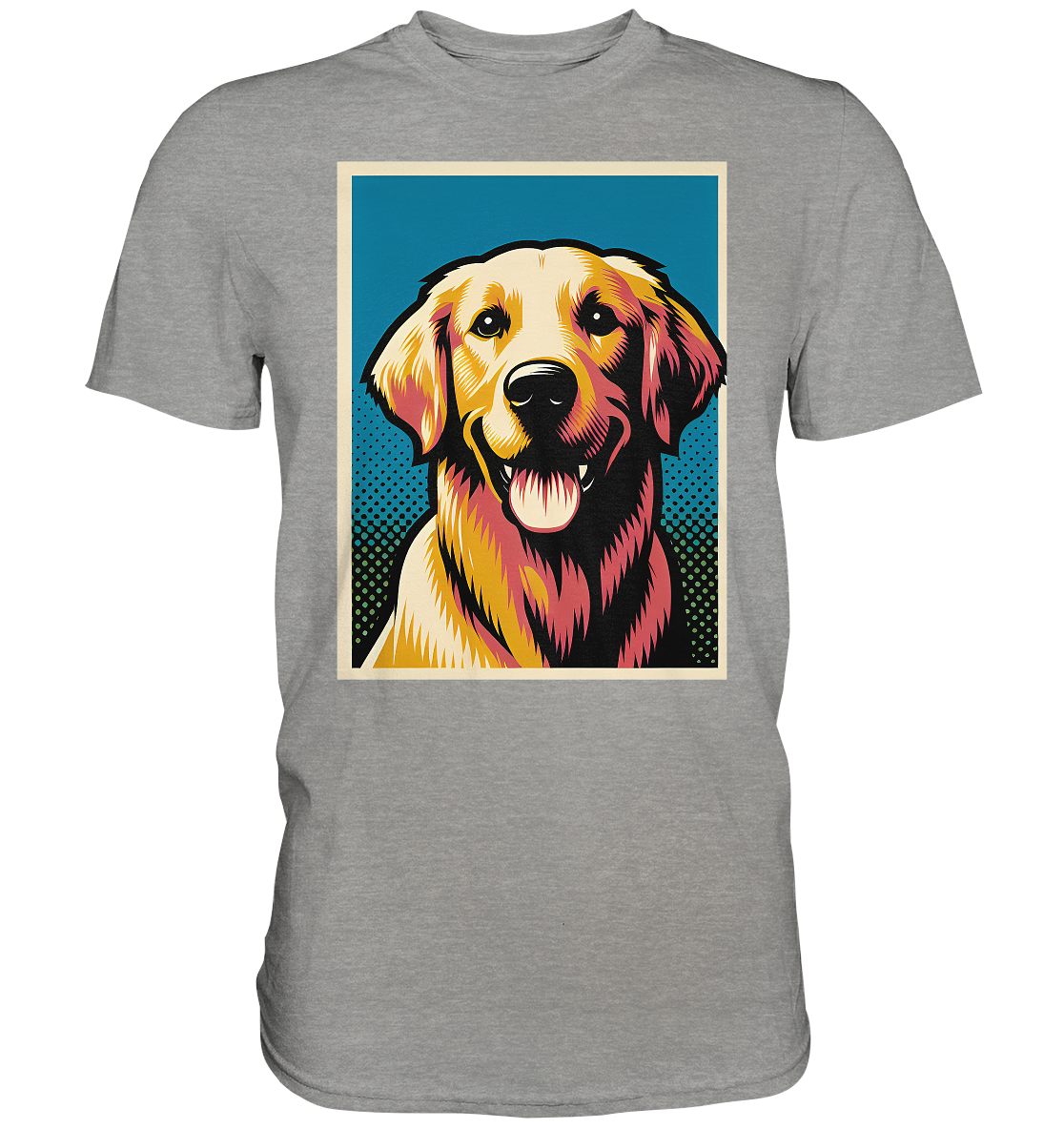 Golden Retriever Pop Art - personalisierbar - Premium Shirt