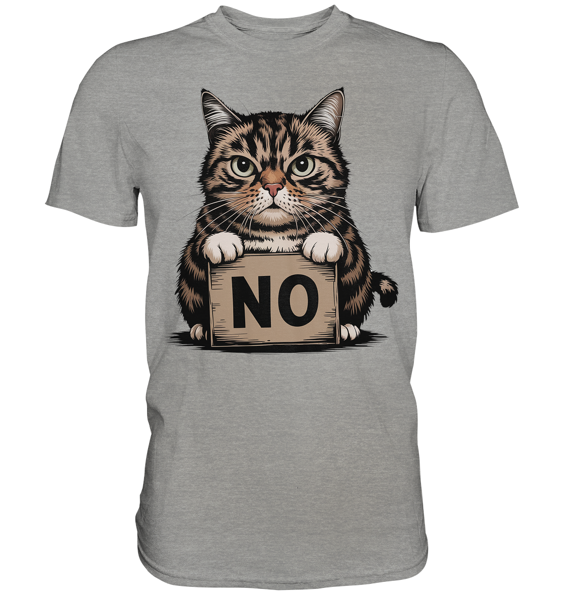 No - Funny Katze  - Premium Shirt
