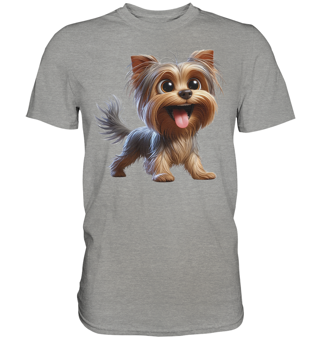 Yorkshire Terrier Cartoon - personalisierbar - Premium Shirt