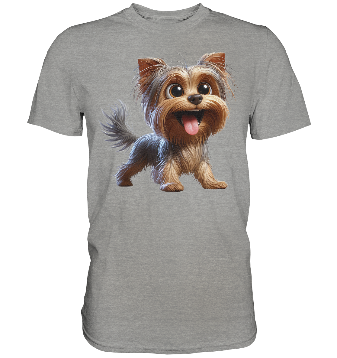 Yorkshire Terrier Cartoon - personalisierbar - Premium Shirt