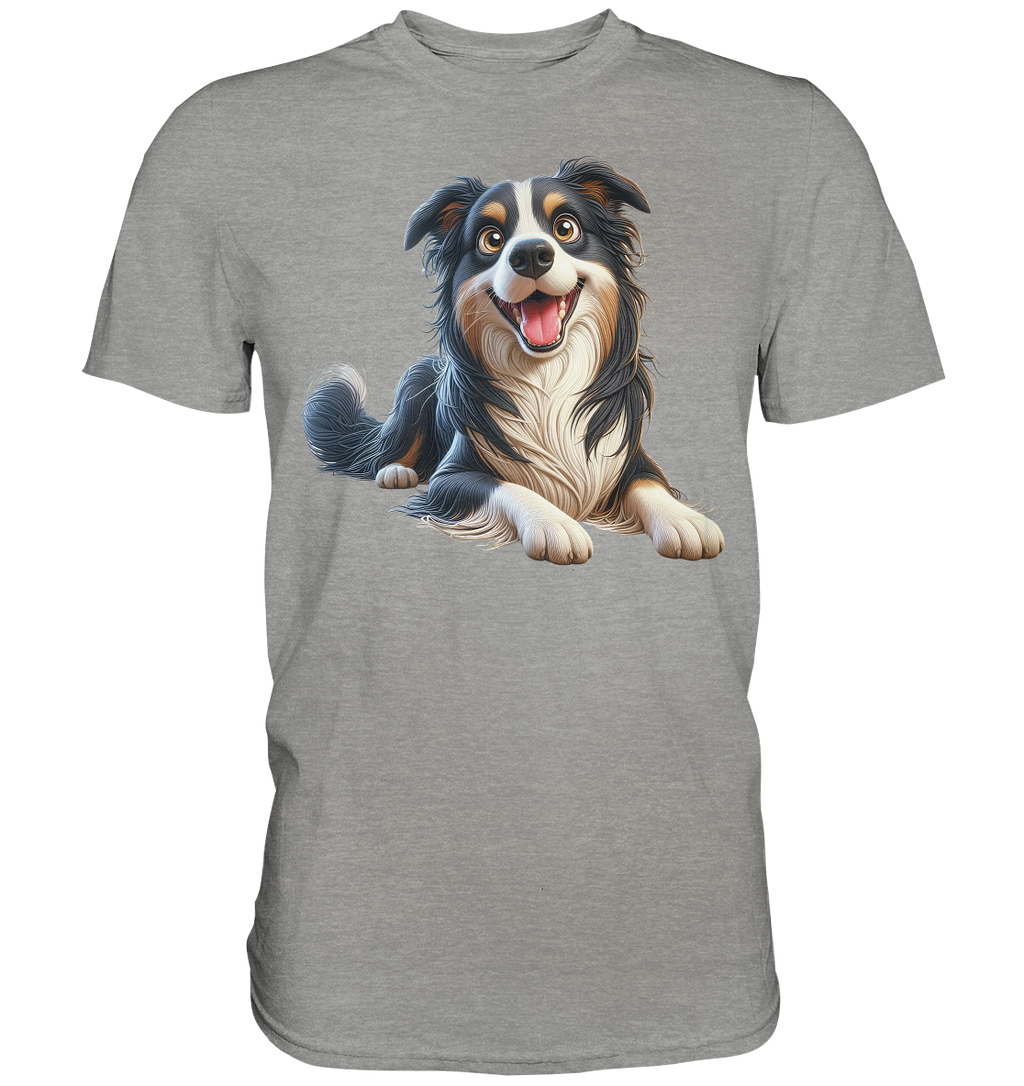 Border Collie Cartoon - personalisierbar - Premium Shirt