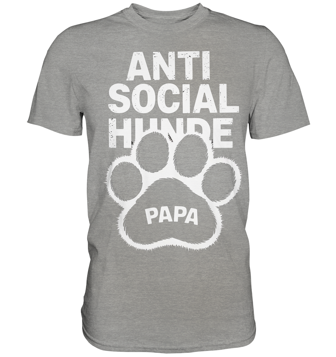 Anti Social Hunde Papa - Premium Shirt