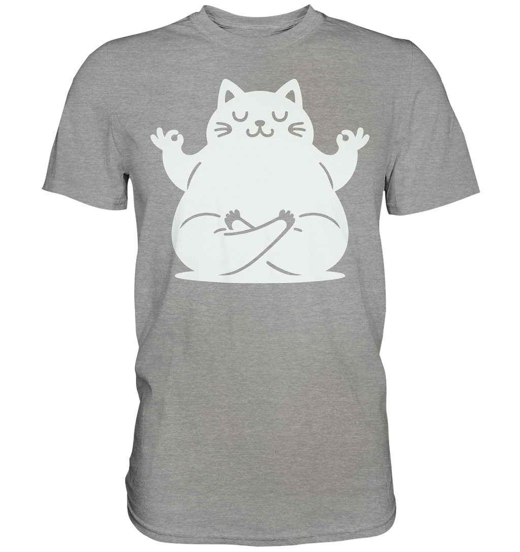 Lustige Yoga Katze - personalisierbar - Premium Shirt