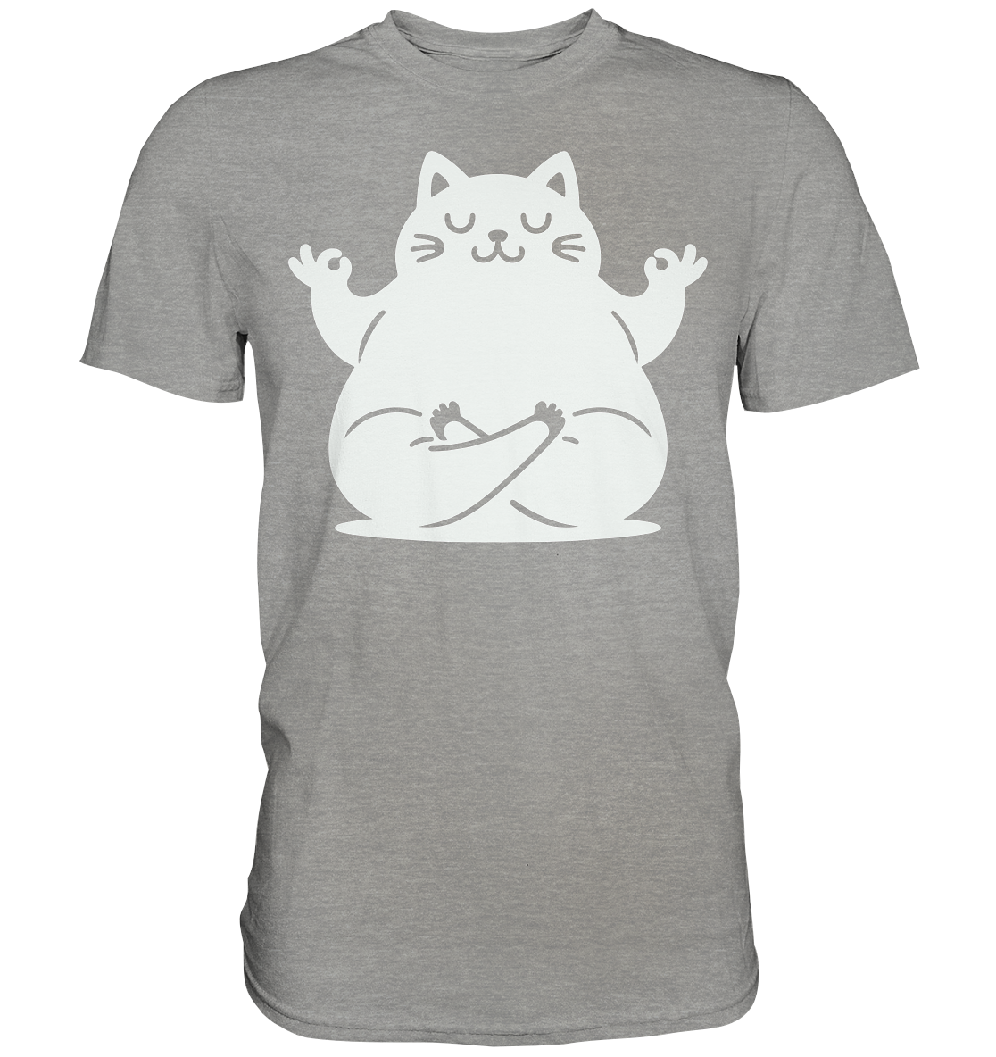 Lustige Yoga Katze - personalisierbar - Premium Shirt
