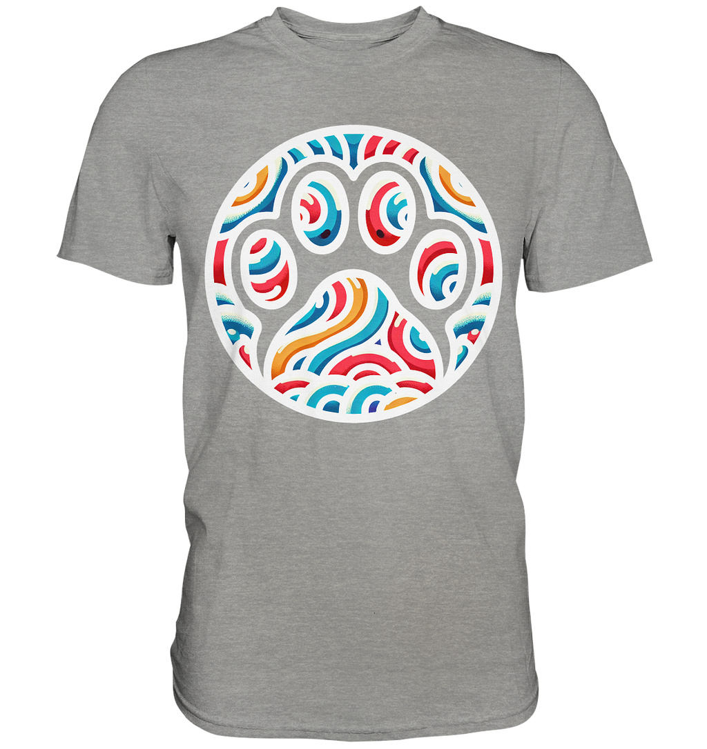 Pfote Pop  Kunst farbenfroh 90er Style  - Premium Shirt