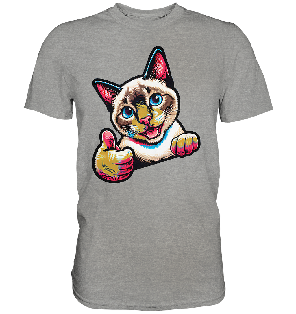 Siamkatze Pop Art - personalisierbar - Premium Shirt