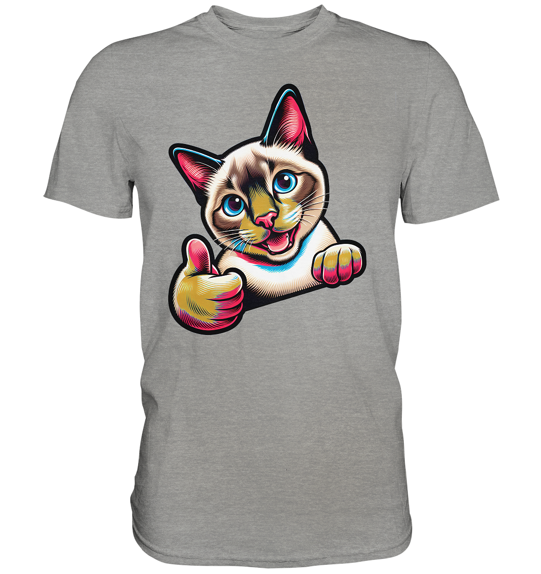 Siamkatze Pop Art - personalisierbar - Premium Shirt