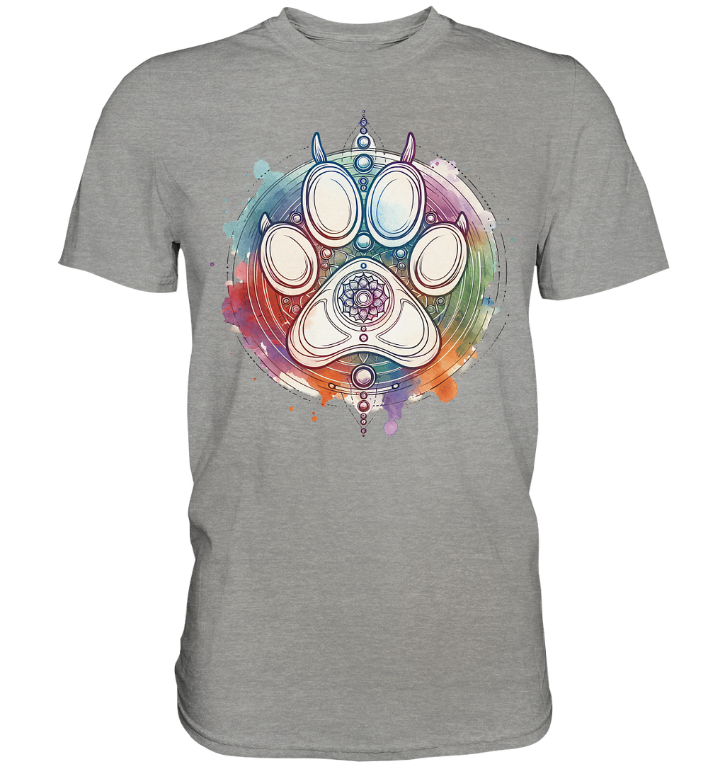 Modernes Design Chakra mit Pfote - Premium Shirt