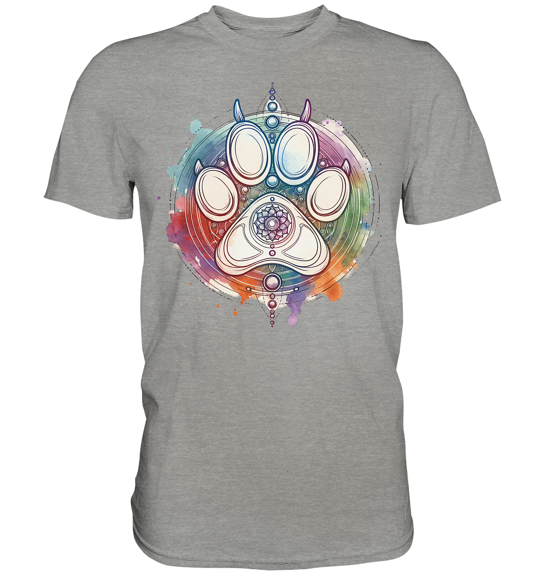 Modernes Design Chakra mit Pfote - Premium Shirt