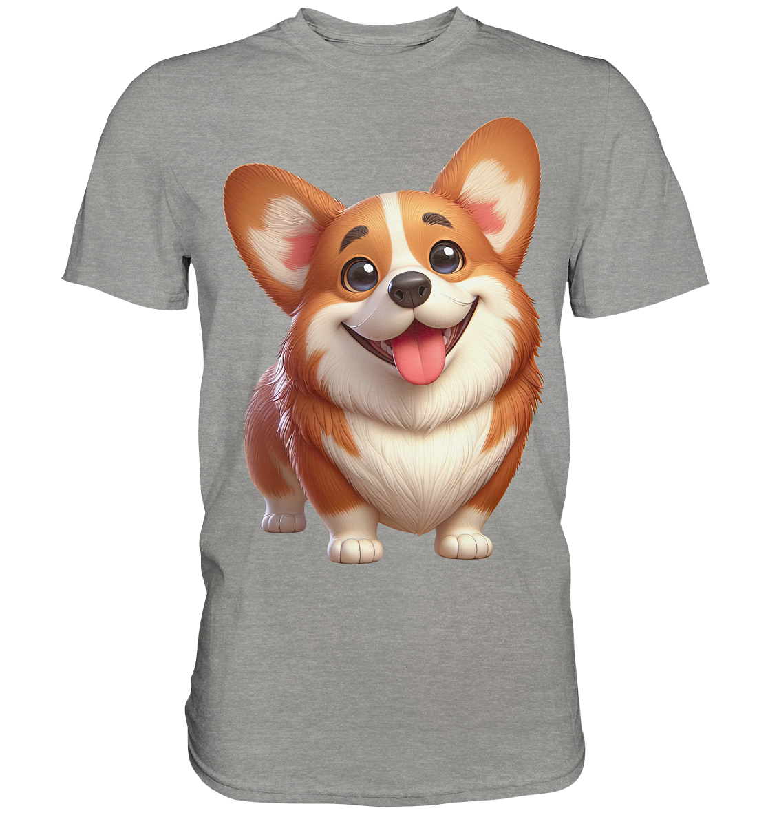 Corgi Cartoon Hund - persoinalisierbar - Premium Shirt