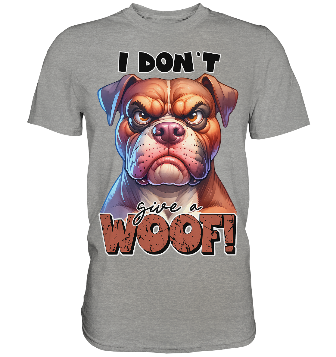 I don't give a woof - Fun Hunde Cartoon - Premium Shirt