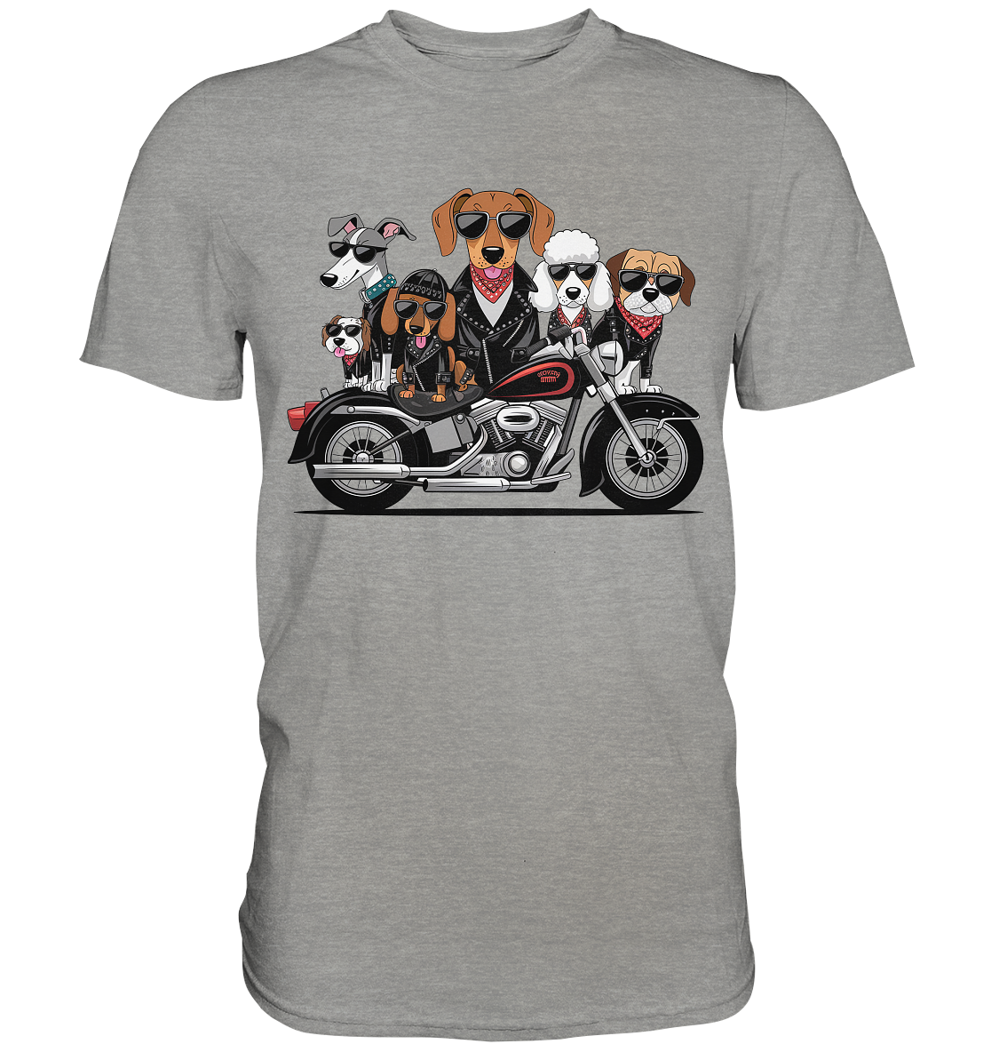 Hunde Biker Gang Fun - Premium Shirt